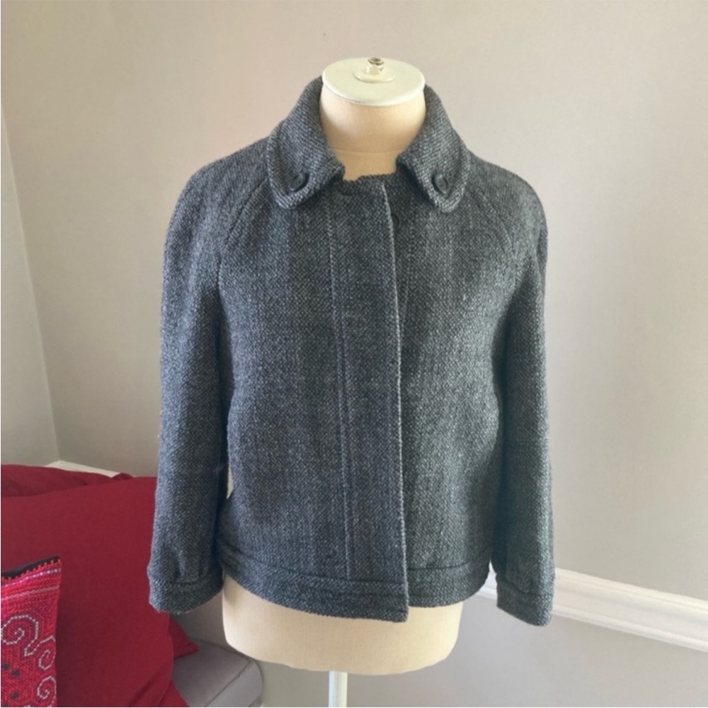 J. Crew Grey Tweed lined jacket